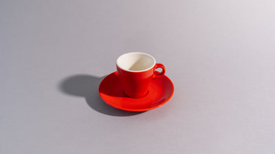Coffeezone Double Ceramic Espresso Coffee Cup and Saucer Free Pour